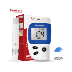 Glucomètre Sinocare Safe Accu 2 – Moniteur de Glycémie avec Bandelettes & Lancettes
