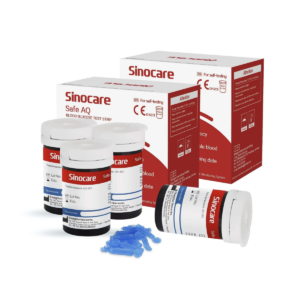 Sinocare Safe AQ Smart – Kit 100 Bandelettes + 100 Lancettes